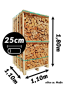 Preview: Buchenholz in 25 cm Holzlänge, kammergetrocknet mit Einwegbox (1,7 RM / 2,8 SRM)