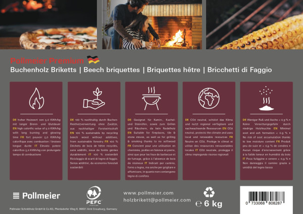 Pollmeier Buchenbriketts - 960 kg *Spezial Plus*